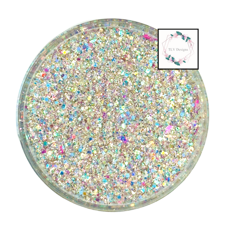 Gold silver  custom chunky glitter mix / PDB Creative Studio for art, nails and projects