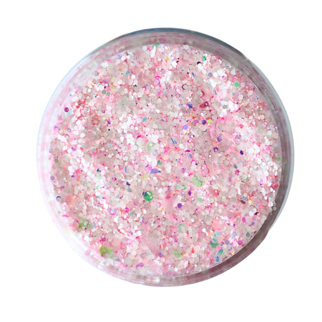 pink custom chunky glitter mix / PDB Creative Studio for art, nails and projects