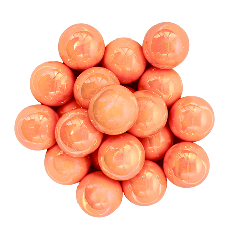 CORAL AB PEARL 20MM BUBBLEGUM BEAD - CORAL PINK AB COATED ACRYLIC BEAD for bracelets, jewelry making, crafts, and more - PDB Creative Studio