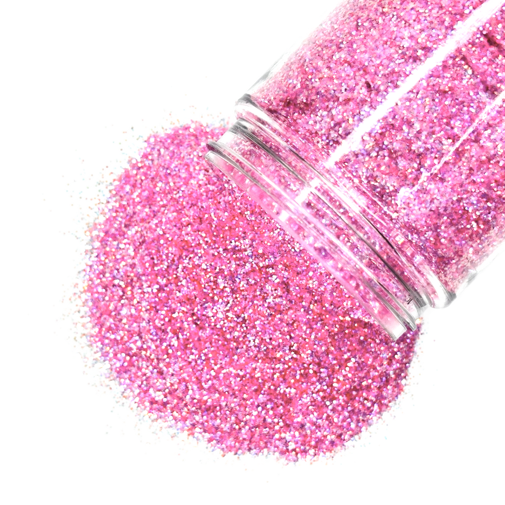 Barbie Pink custom glitter mix for art, body, nails / PDB Creative Studio
