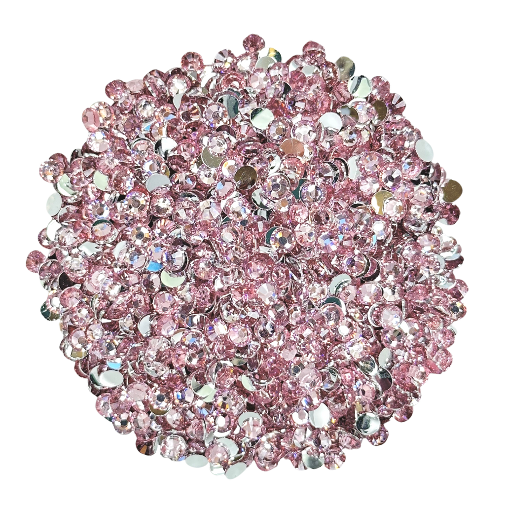 LIGHT PINK JELLY RESIN flat back, non hotfix rhinestones for art, body, nails and more - PDB Creative Studio