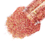 pink orange gold custom glitter mix for art, body, nails and more - PDB Creative Studio