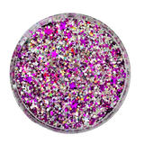 Purple silver custom glitter mix for art, body, nails / PDB Creative Studio