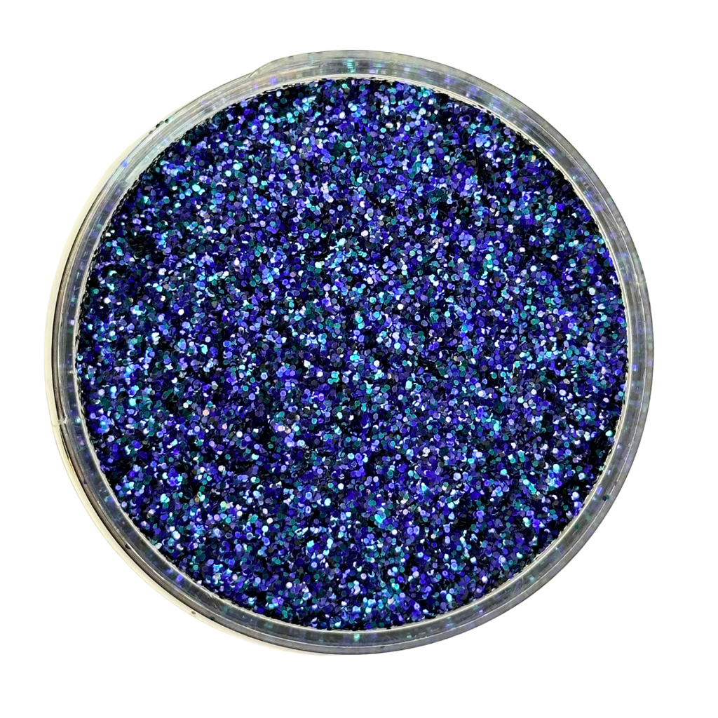 Blue poly custom glitter mix for art, body, nails and more - PDB Creative Studio