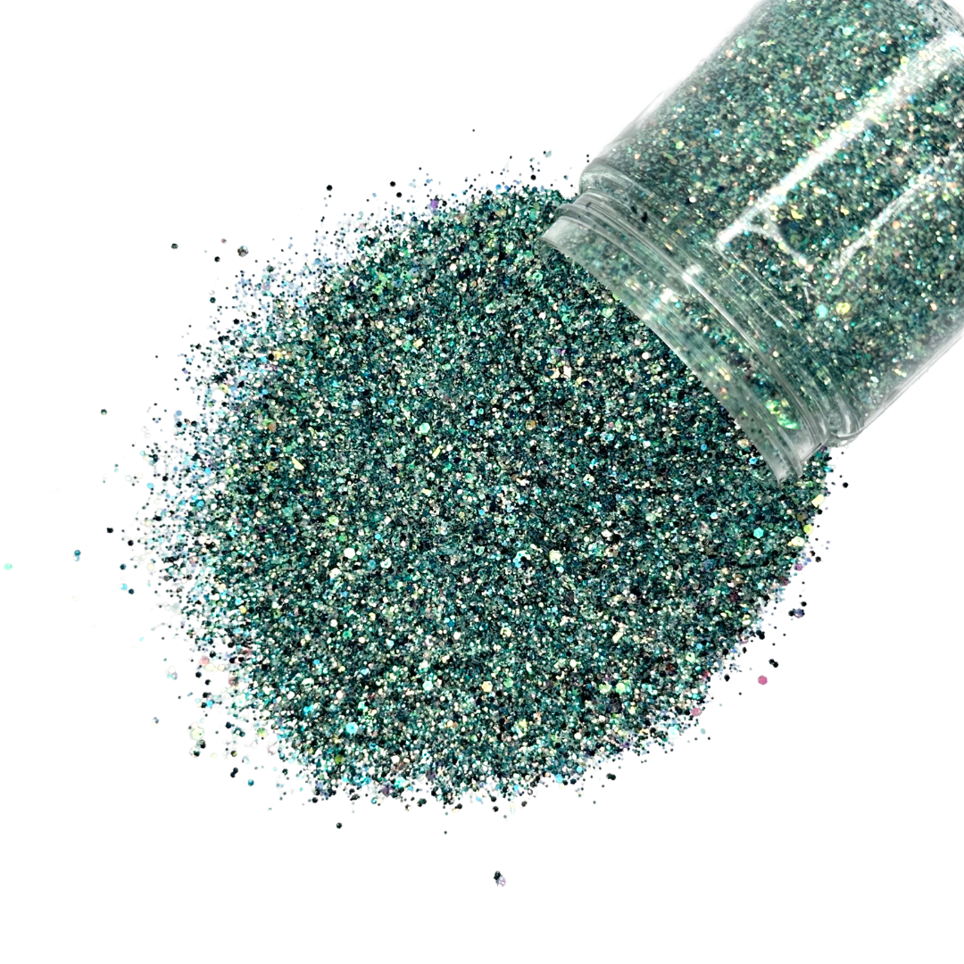 Green polyester glitter for art, body, nails and more - PDB Creative Studio