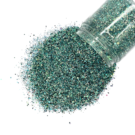 Green polyester glitter for art, body, nails and more - PDB Creative Studio