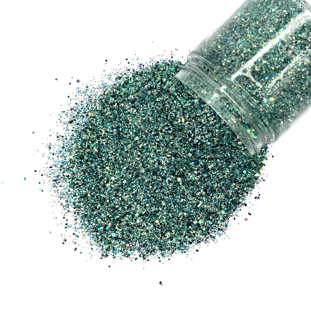 Green polyester glitter for art, body, nails and more - PDB Creative Studio