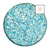 Blue opal custom multi-size glitter mix for art, body, nails and more - PDB Creative Studio