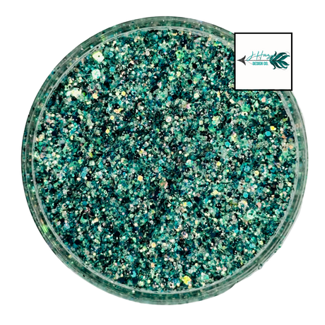 Green polyester glitter for art, body, nails and more - PDB Creative Studio