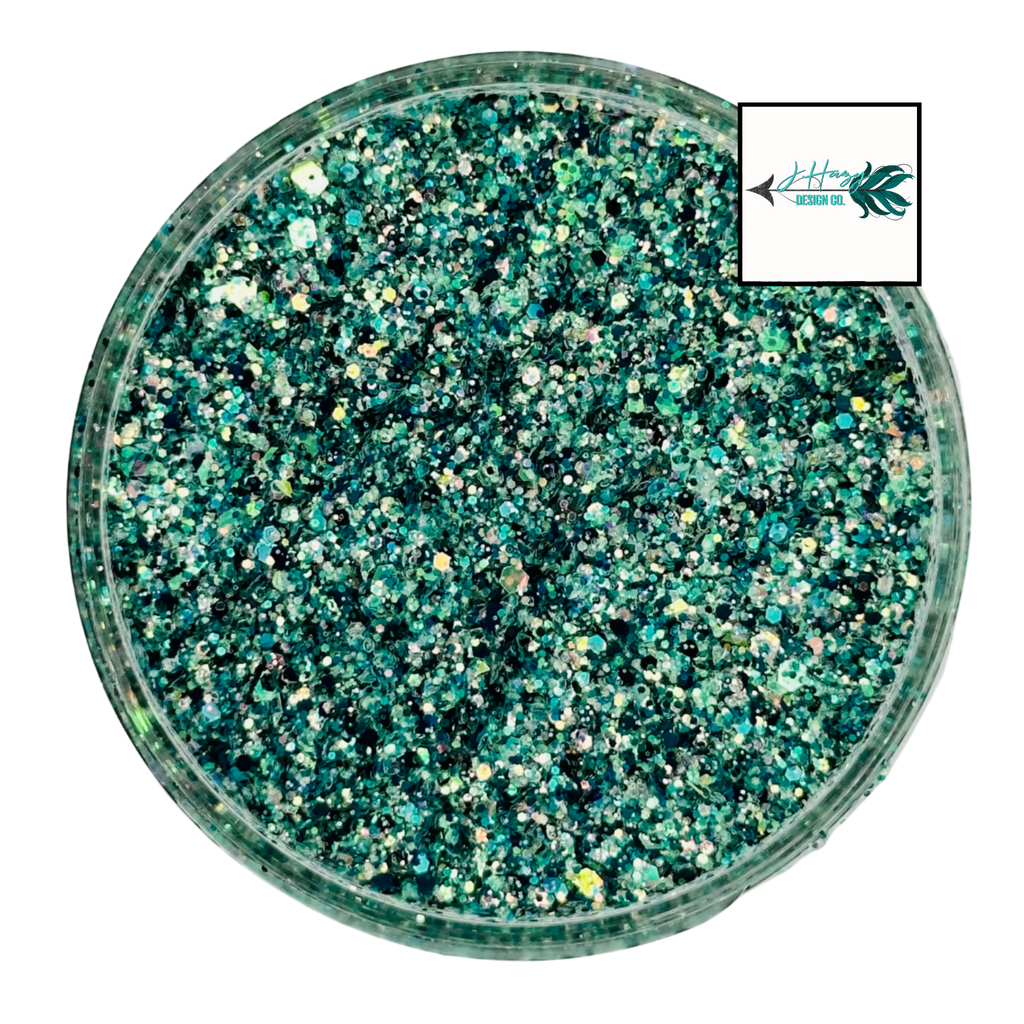 Green polyester glitter for art, body, nails and more - PDB Creative Studio