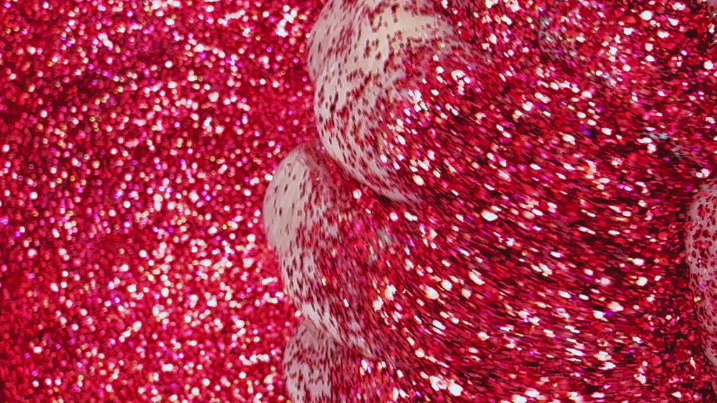 cherry red custom glitter mix for art, nails, body and more - PDB Creative Studio