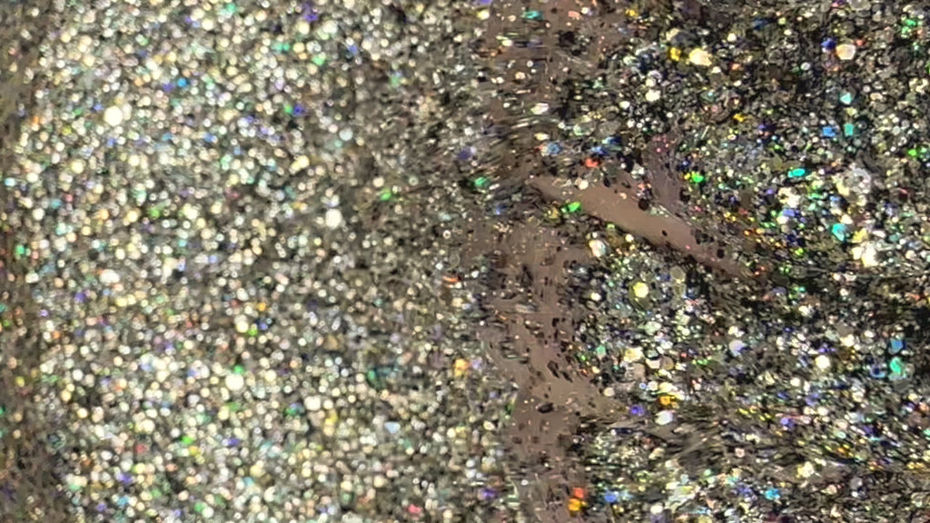 Gold black holographic custom glitter mix for art, body, nails and more - PDB Creative Studio
