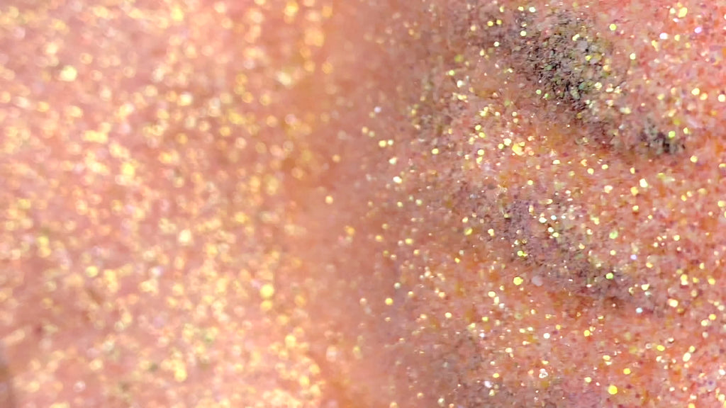 Pastel orange coral custom glitter mix for art, body, nails and more - PDB Creative Studio