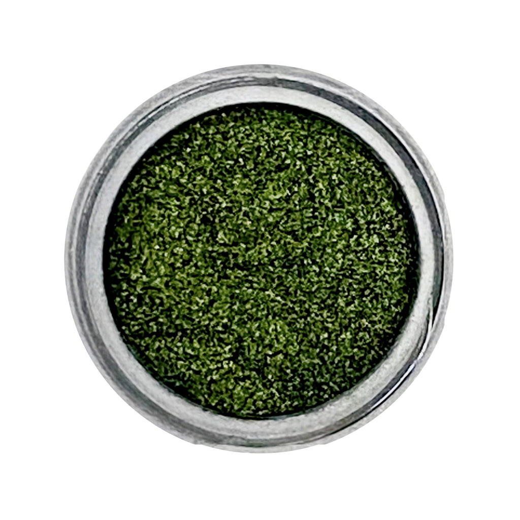 deep forest green pigment powder for art, body, nails / PDB Creative Studio