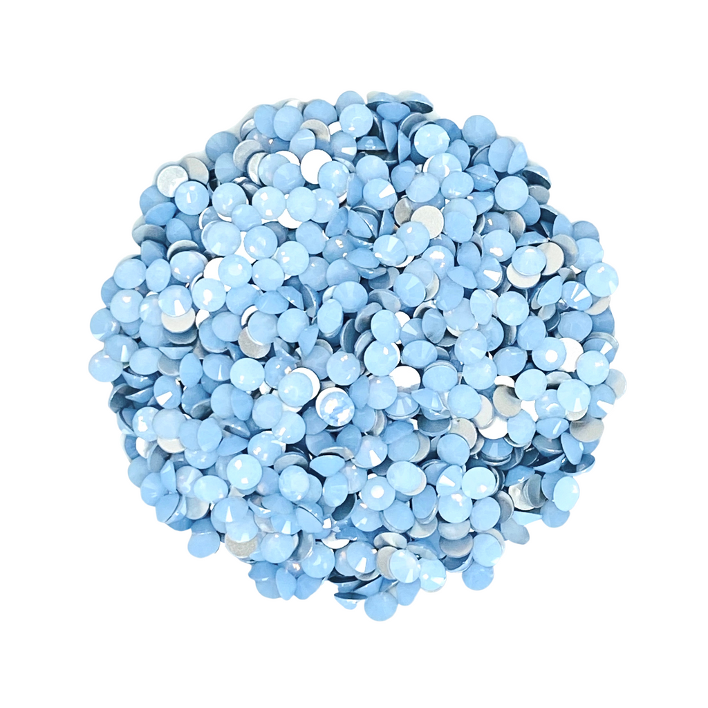Light blue opal Glam Glass® rhinestones flat back non hotfix for art, body, nails and more -  PDB Creative Studio