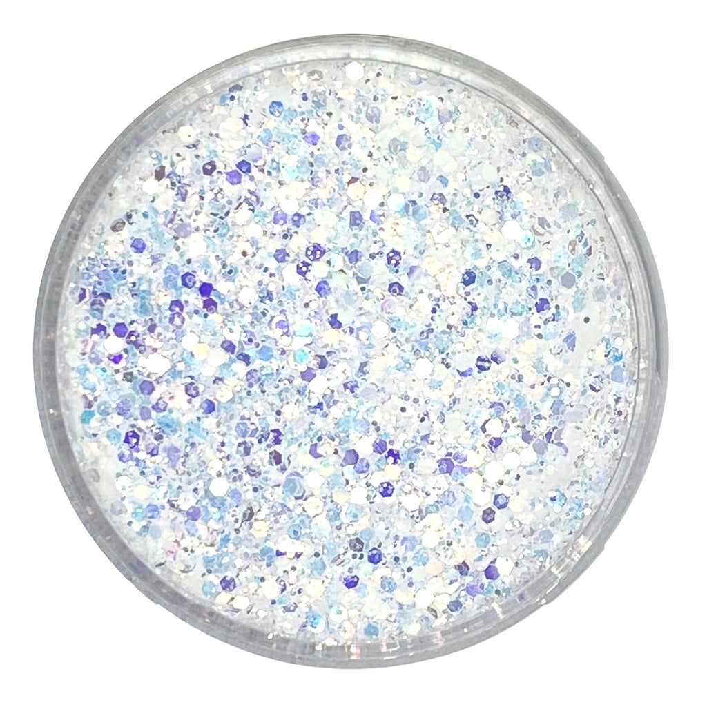 White opal glitter for art, body, nails / PDB Creative Studio