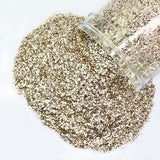 Champagne gold fine custom glitter mix for body, art, nails and more - PDB Creative Studio