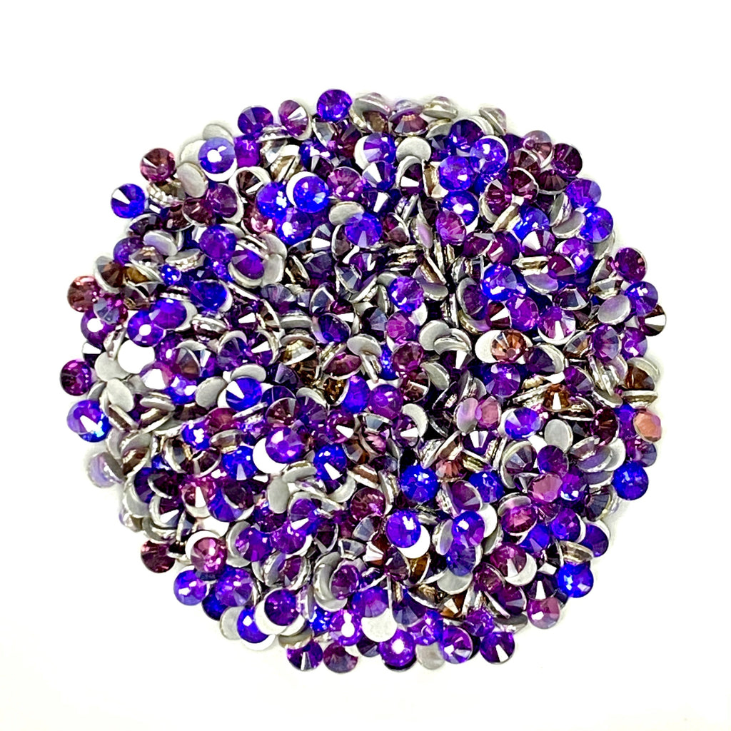 PURPLE MAJESTIC - Purple Glam Glass® flatback, non hotfix rhinestones for art, body, nails and more - PDB Creative Studio