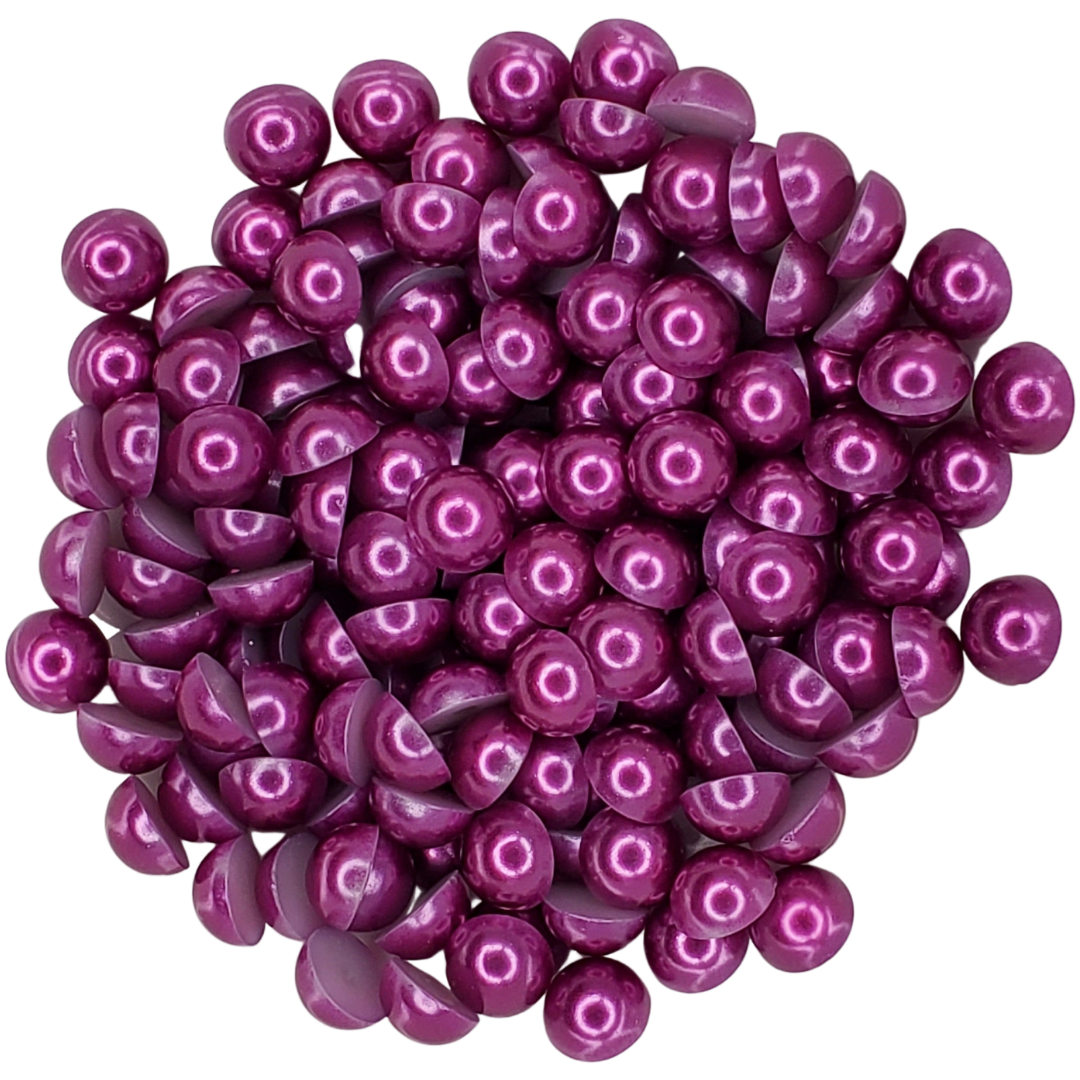 DARK PURPLE HALF PEARLS - 70010