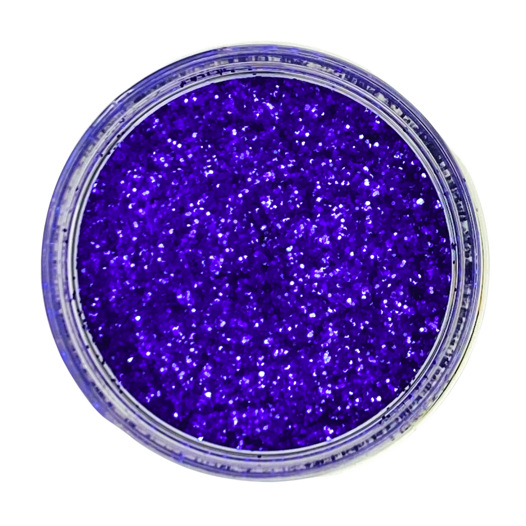 Deep purple blue poly glitter for art, nails, body and more - PDB Creative Studio