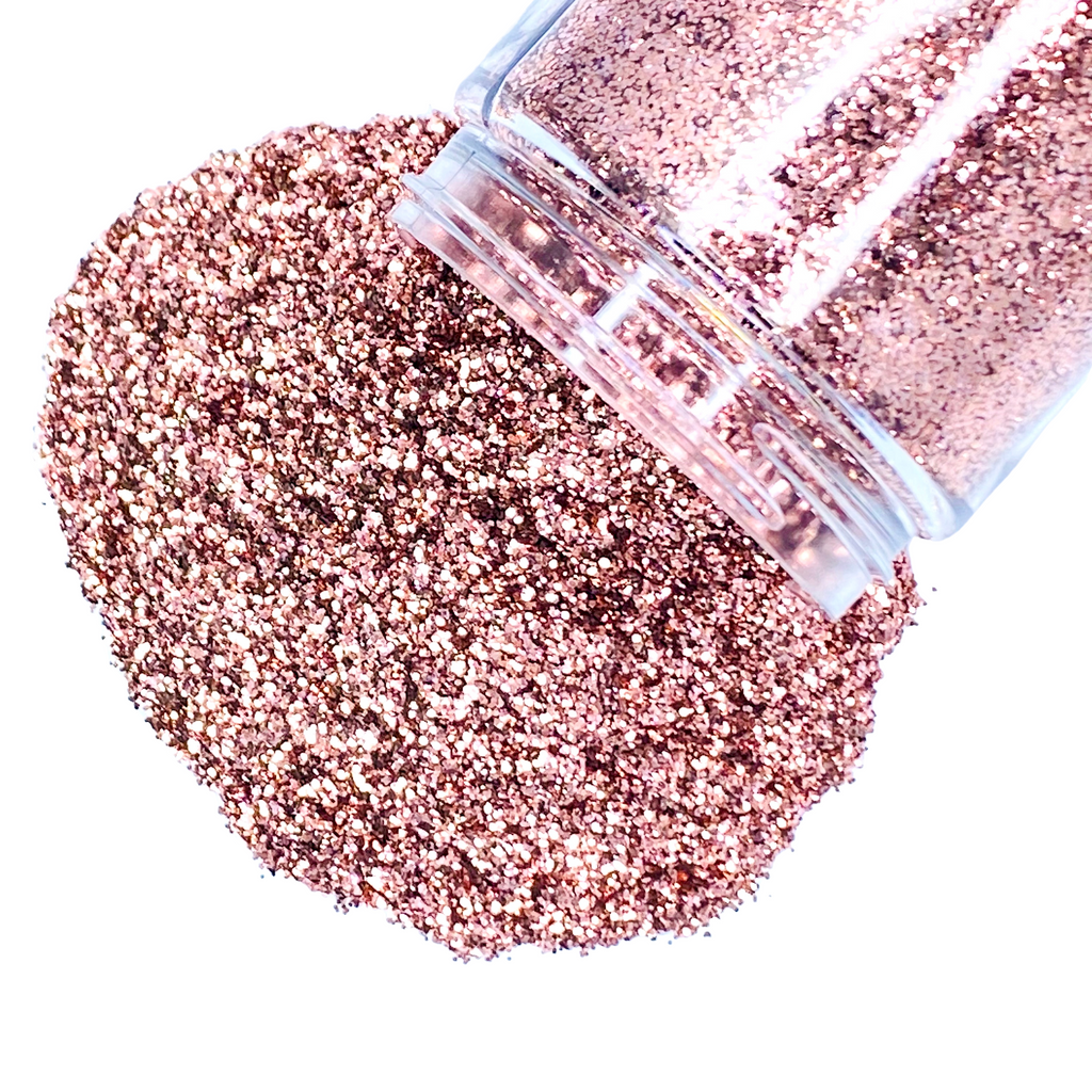 Rose gold poly custom mix glitter for art, body, nails and more - PDB Creative Studio