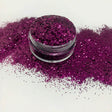 maroon fine polyester glitter for art, nails, body / PDB Creative Studio