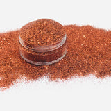 Orange brown polyester fine glitter art, body, nails and more - PDB Creative Studio
