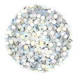 WHITE OPAL - Glam Glass® flatback, non hotfix rhinestones for art, body, nails and more - PDB Creative Studio