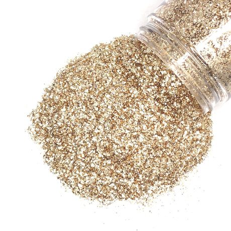 Gold custom mulit-size glitter mix for art, body, nails and more - PDB Creative Studio