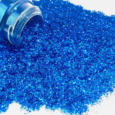 royal blue polyester fine glitter for art, body, nails and more - PDB Creative Studio