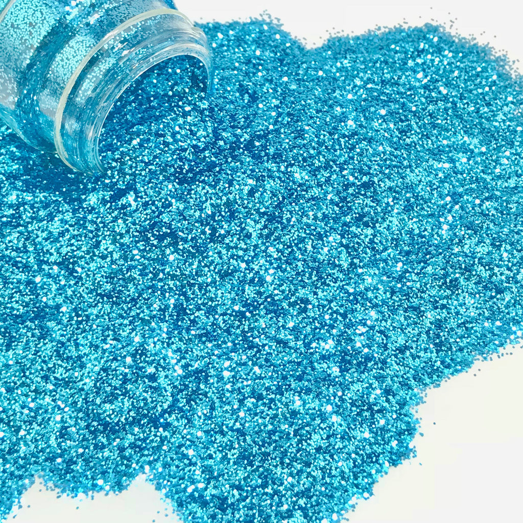 Blue polyester glitter for art, body, nails and more - PDB Creative Studio