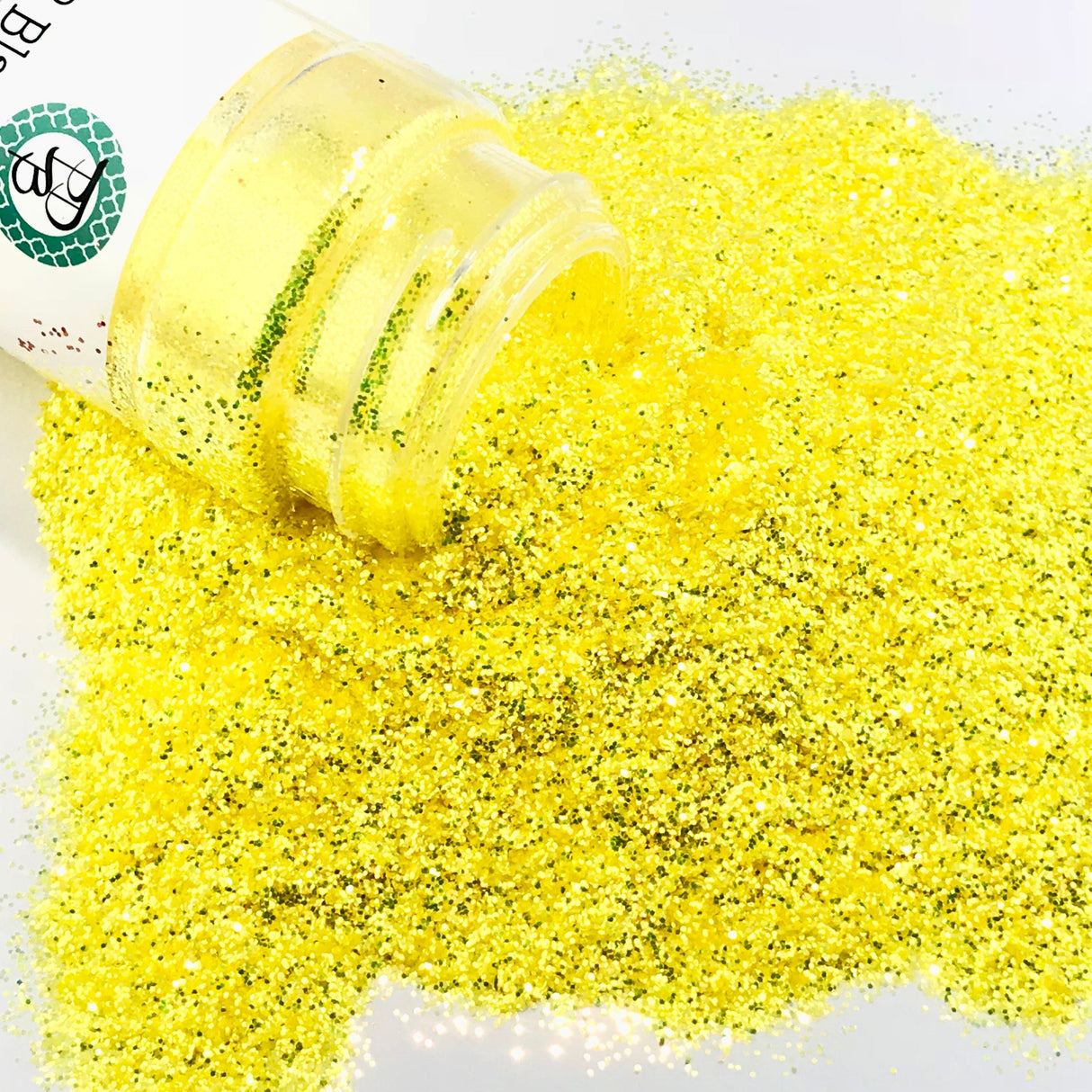 yellow iridescent polyester glitter for nails, body, art / PDB Creative Studio