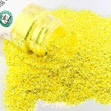 yellow iridescent polyester glitter for nails, body, art / PDB Creative Studio