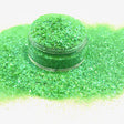 neon green poly glitter for art, body, nails and more - PDB Creative Studio