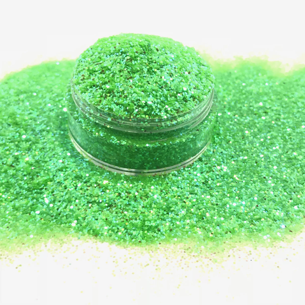 neon green poly glitter for art, body, nails and more - PDB Creative Studio