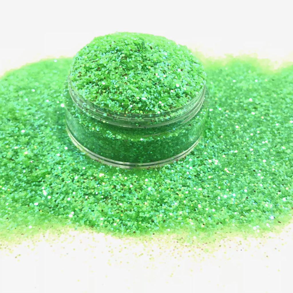 neon green poly glitter for art, body, nails and more - PDB Creative Studio