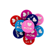 I HEART MOM SILICONE BEAD - PINK, BLUE, RED MOTHER’S DAY SILICONE TEETHER BEADS for bracelets, pens, crafts, and more - PDB Creative Studio