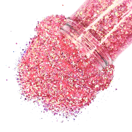 Pink opal custom glitter mix for art, body, nails and more - PDB Creative Studio