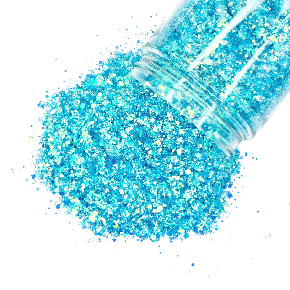 blue opal custom multi-size chunky glitter mix for art, nails, body and more - PDB Creative Studio