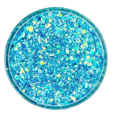 blue opal custom multi-size chunky glitter mix for art, nails, body and more - PDB Creative Studio