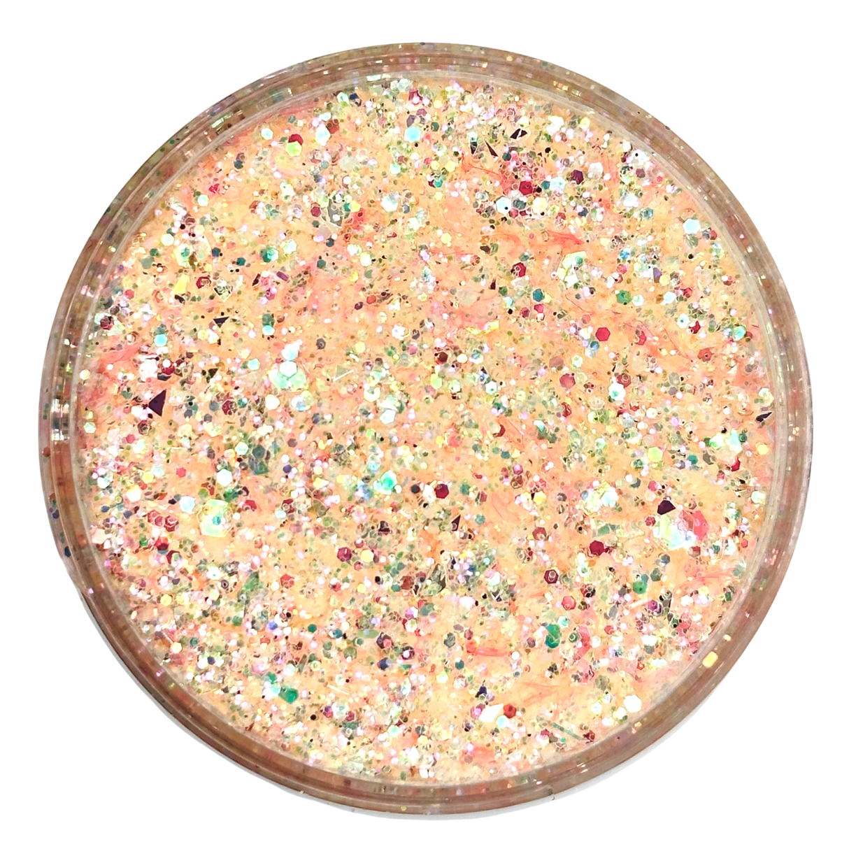 Peach custom multi-size glitter mix for art, body, nails and more - PDB Creative Studio