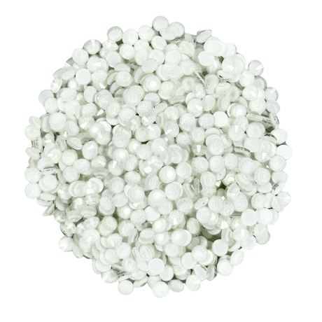 Neon White Glam Glass® flat back, non hotfix rhinestones for art, body, nails and more - PDB Creative Studio