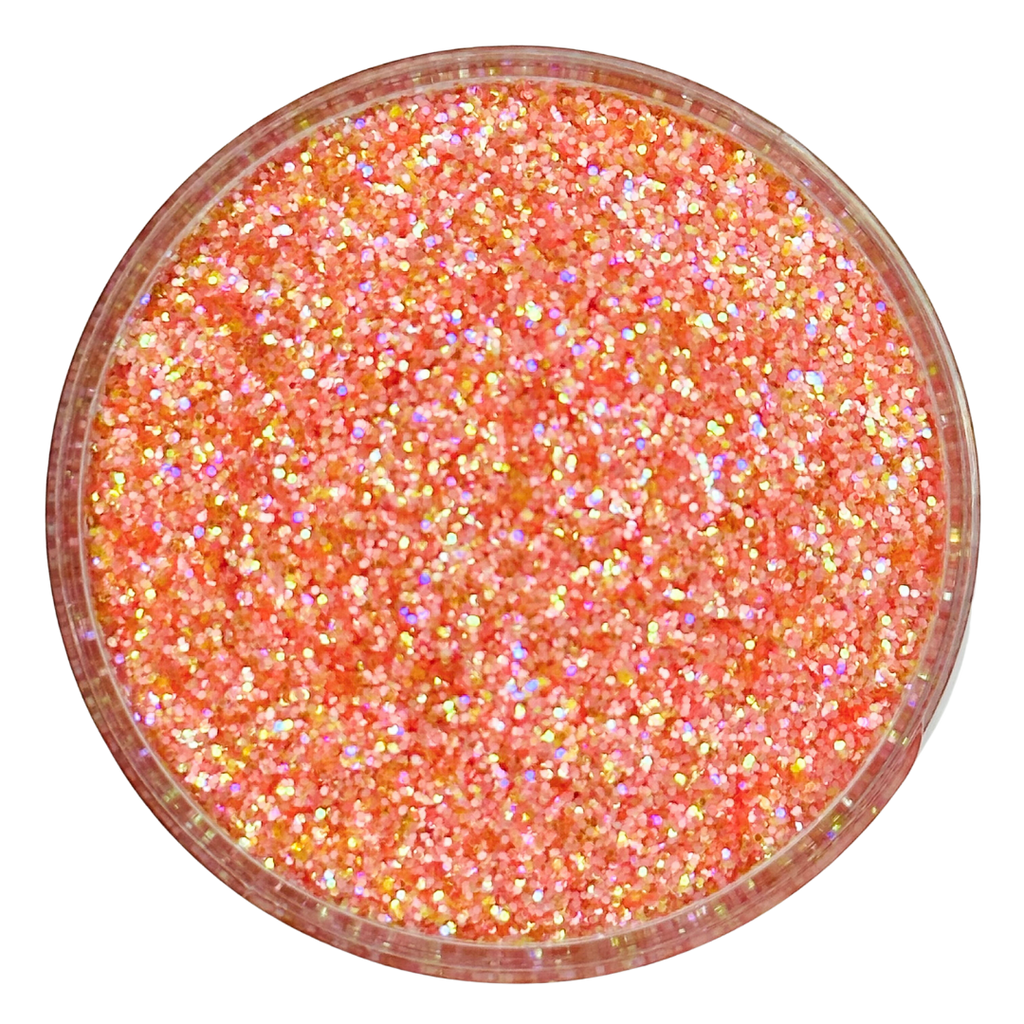 pink orange gold polyester custom glitter mix for art, body, nails and more - PDB Creative Studio