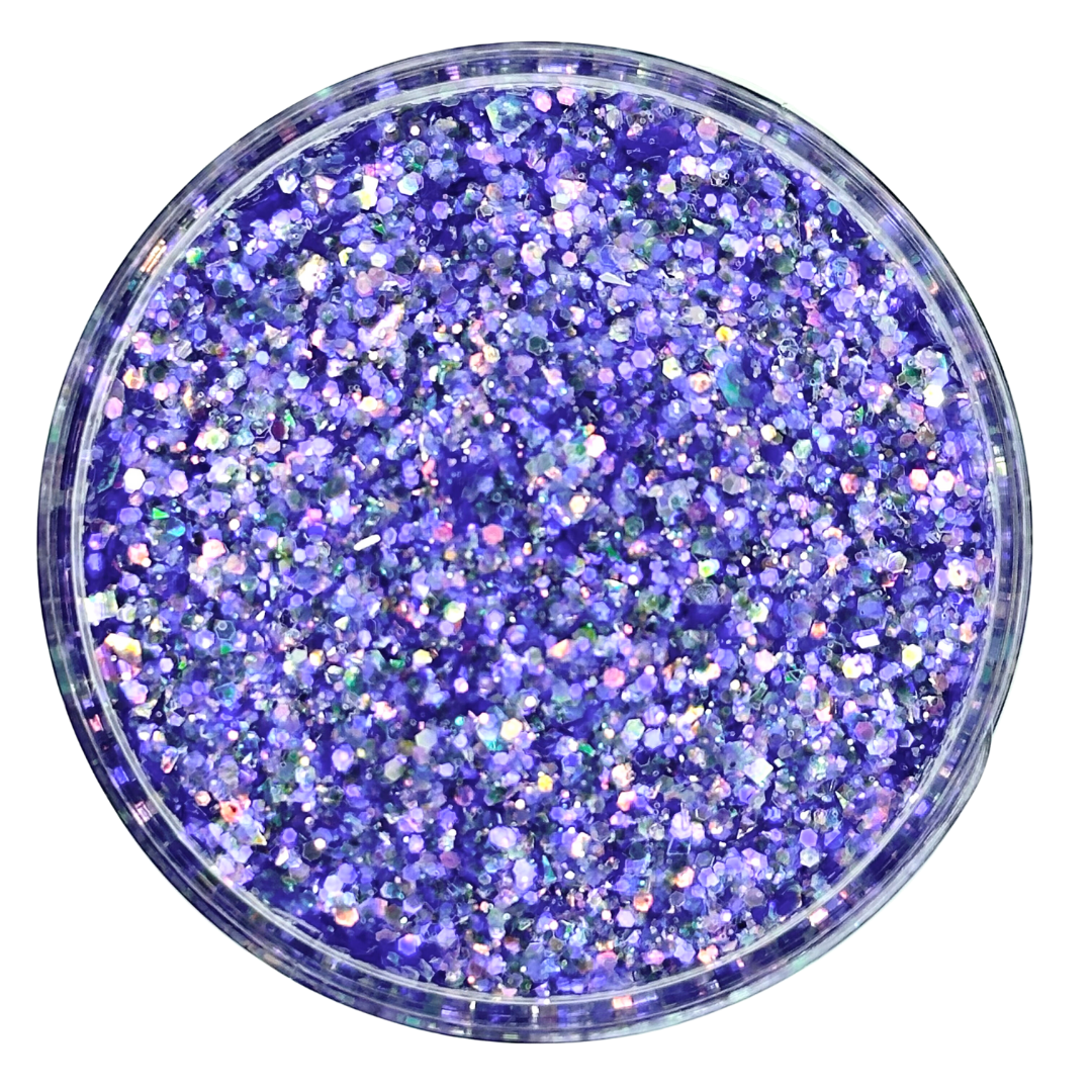 Purple opal custom multi-size glitter mix for art, body, nails and more - PDB Creative Studio