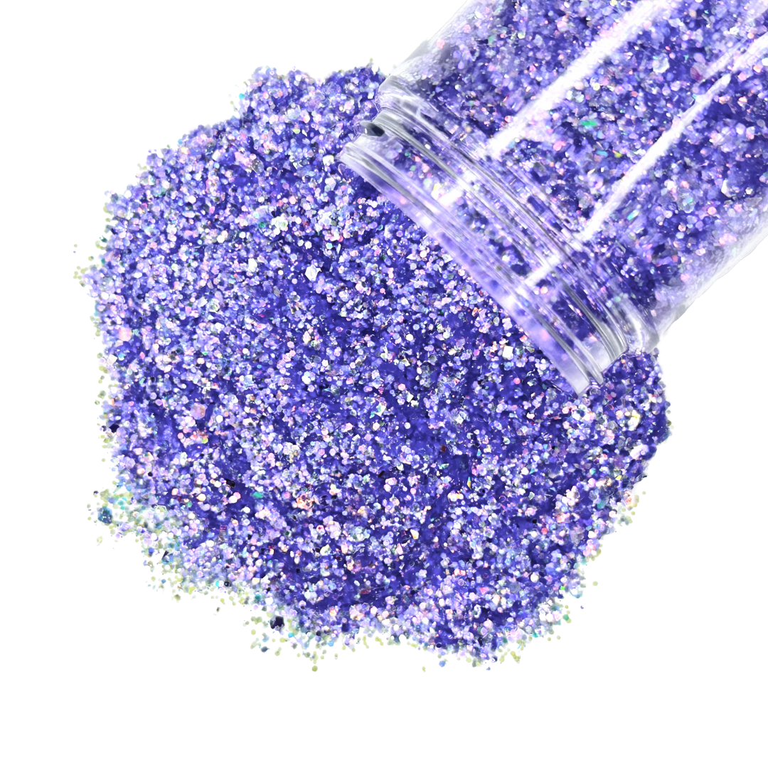 Purple opal custom multi-size glitter mix for art, body, nails and more - PDB Creative Studio