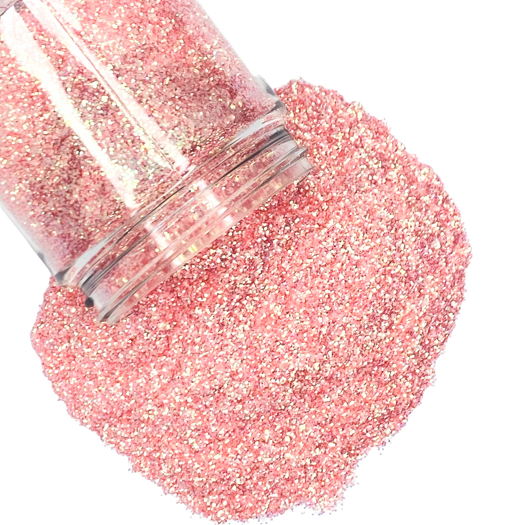 pink coral custom glitter mix for art, body, nails and more - PDB Creative Studio