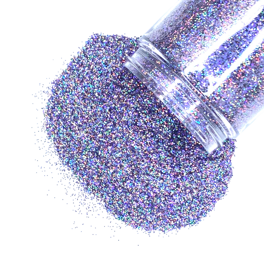 Super Holographic lavender purple glitter for art, body, nails and more - PDB Creative Studio