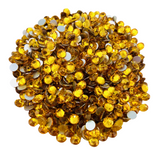 TOPAZ - YELLOW ORANGE GOLD Glam Glass® flatback, non hotfix rhinestones for art, body, nails and more - PDB Creative Studio