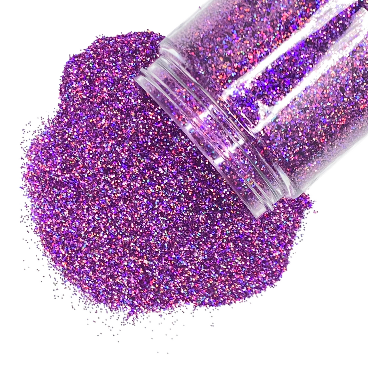 Super holographic purple polyester glitter for art, body, nails and more - PDB Creative Studio