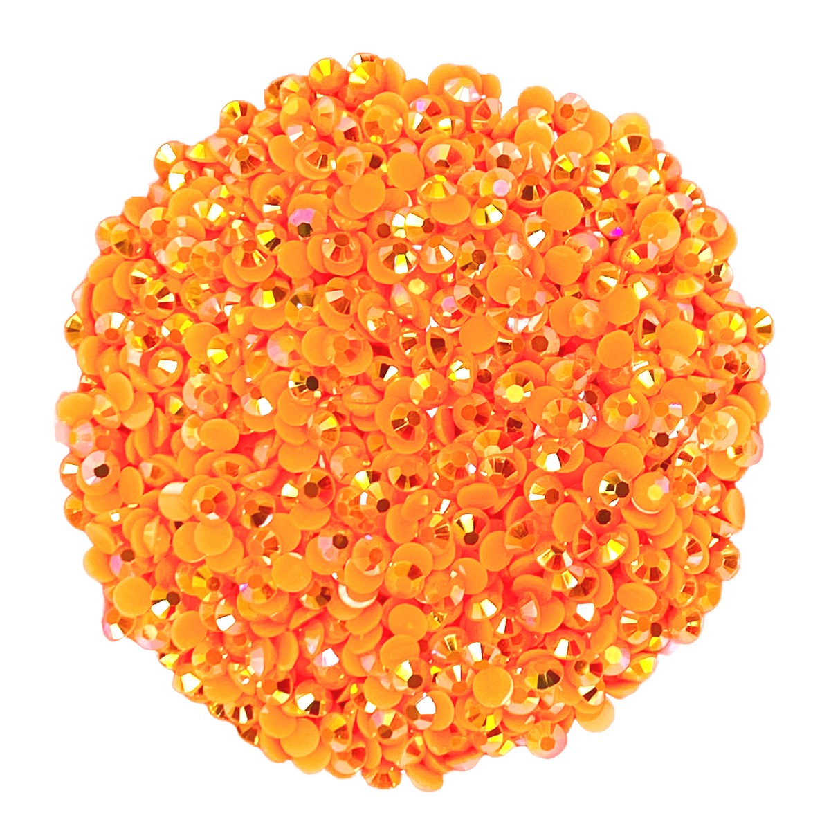 HYACINTH AB ORANGE JELLY RESIN flat back, non hotfix rhinestones for art, body, nails and more - PDB Creative Studio